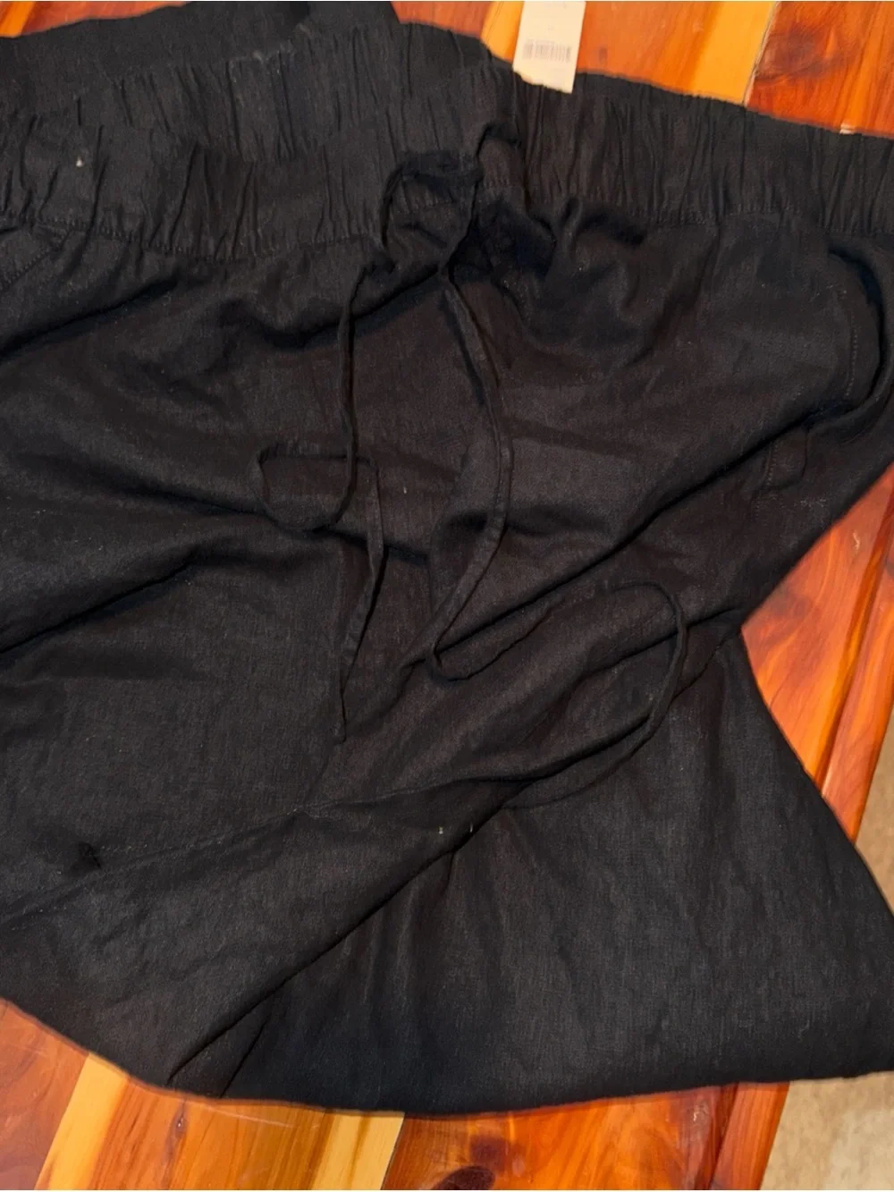 $80 NWT Lane Bryant Linen-Blend Wide Leg Pant 24 Black